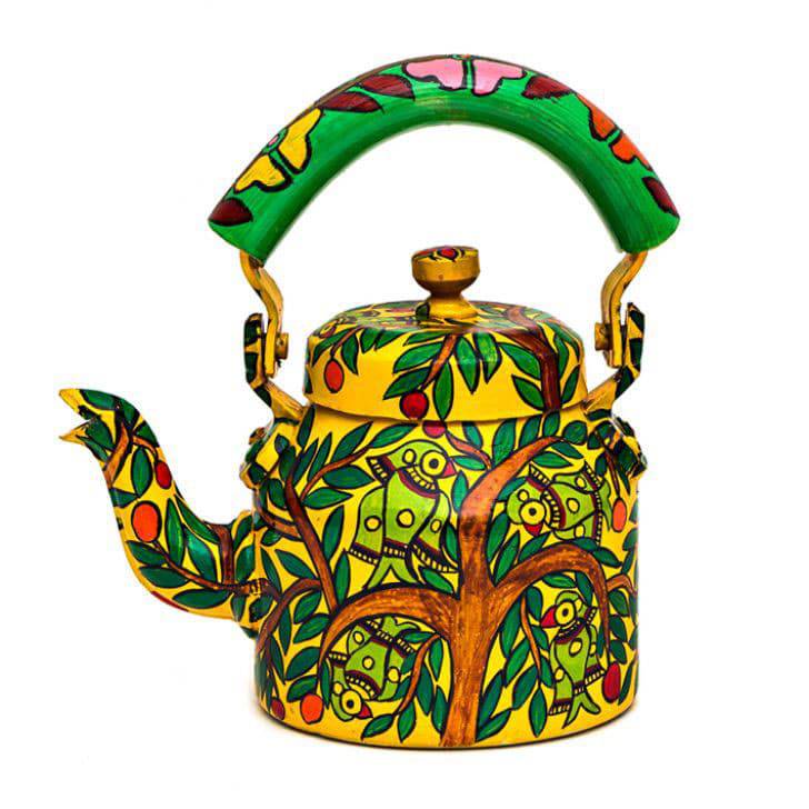 Kaushalam Tea Kettle: Parrots On The Tree - India shopping
