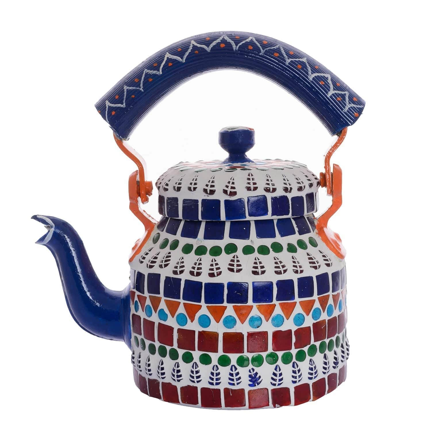 Mosaic Tea Kettle : Multi Colored - India shopping