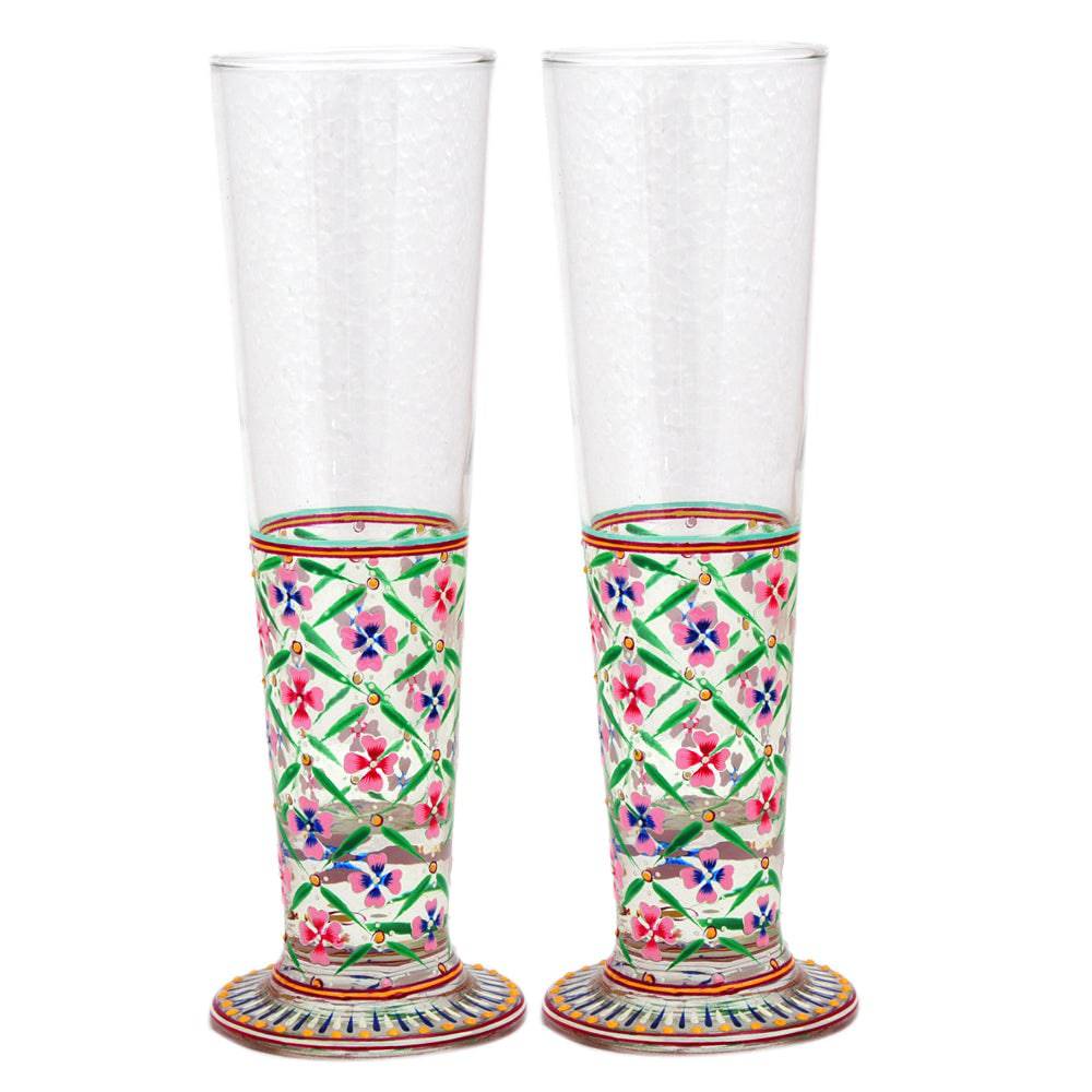 Hand Painted Beer Mugs set of 2 - Complete Collection - India shopping