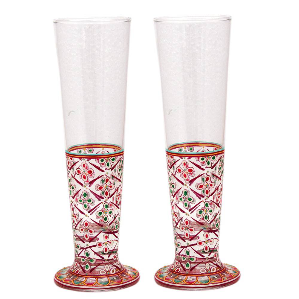 Hand Painted Beer Mugs set of 2 - Complete Collection - India shopping