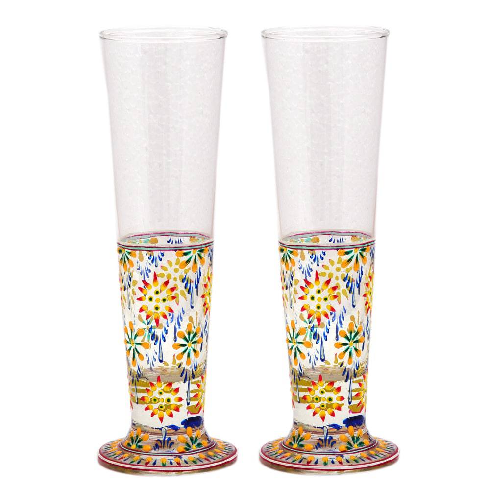 Hand Painted Beer Mugs set of 2 - Complete Collection - India shopping