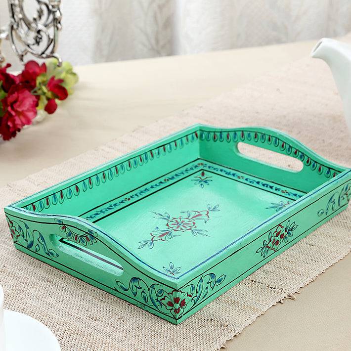Hand Painted tray Multiple Color - India shopping