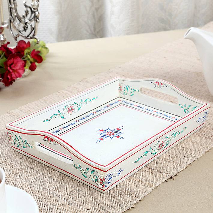 Hand Painted tray Multiple Color - India shopping