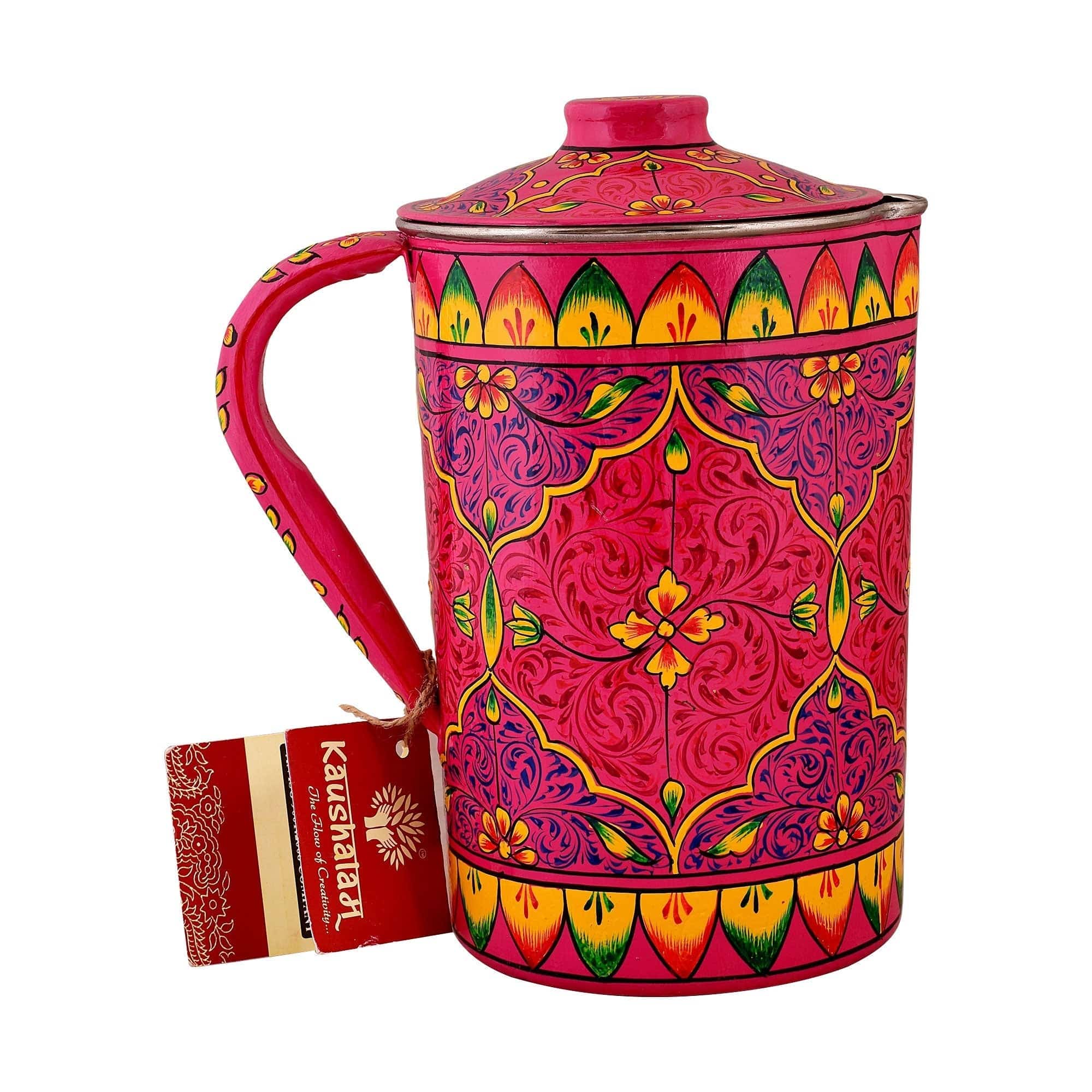 Hand Painted water jug / Stainless steel pitcher- Collection - India shopping