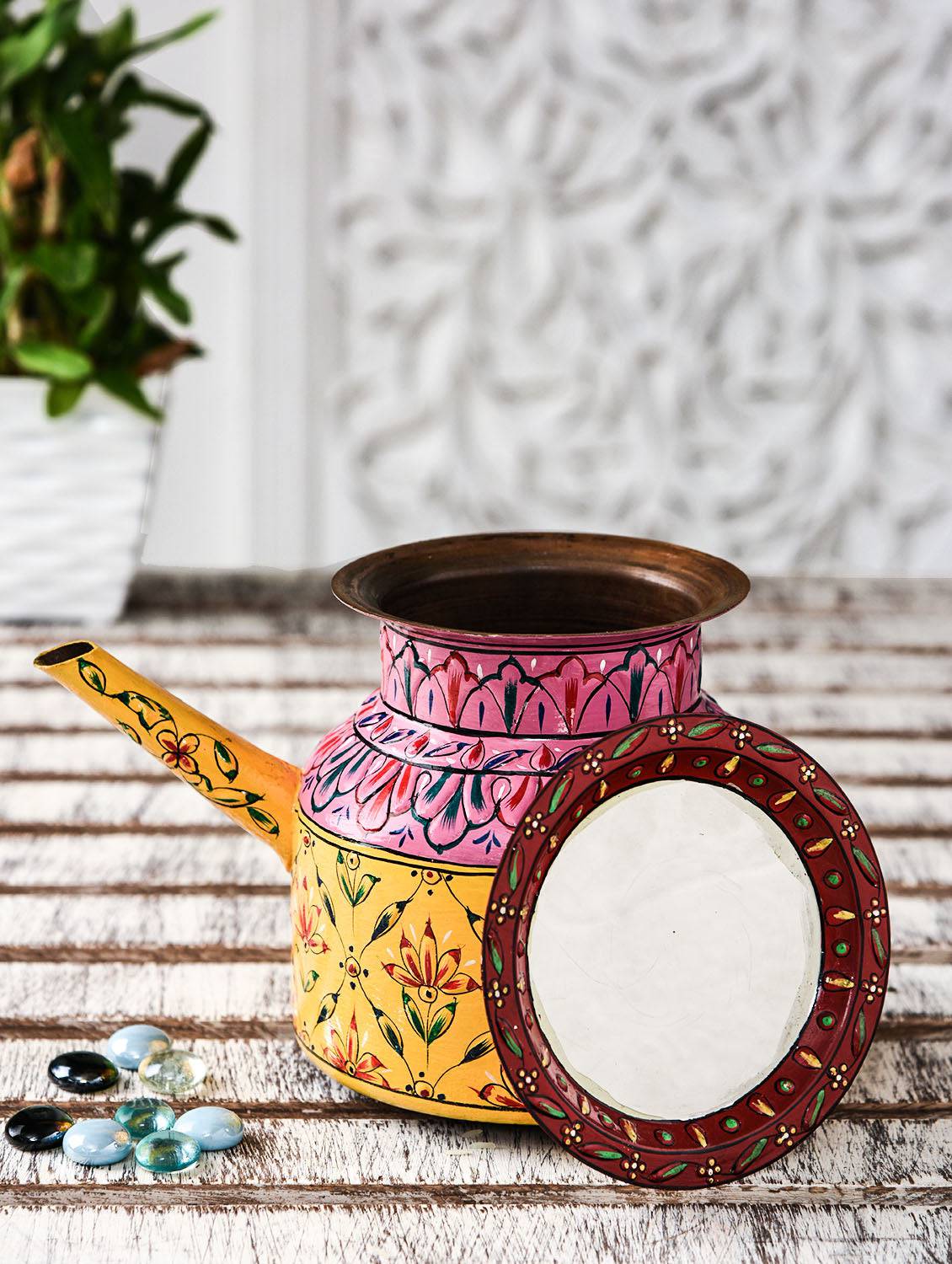 Hand Painted Copper Pitcher | Jar Collection - India shopping