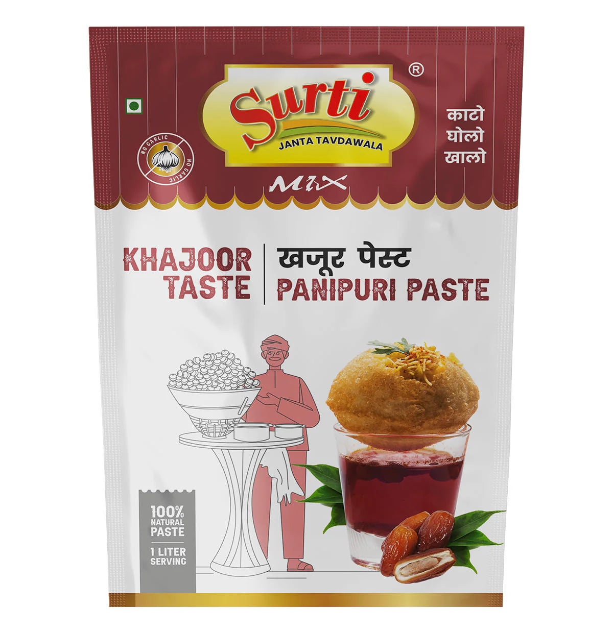 Surtimix Khajoor Paste PaniPuri No Onion No Garlic | Ready To Eat 200 gms