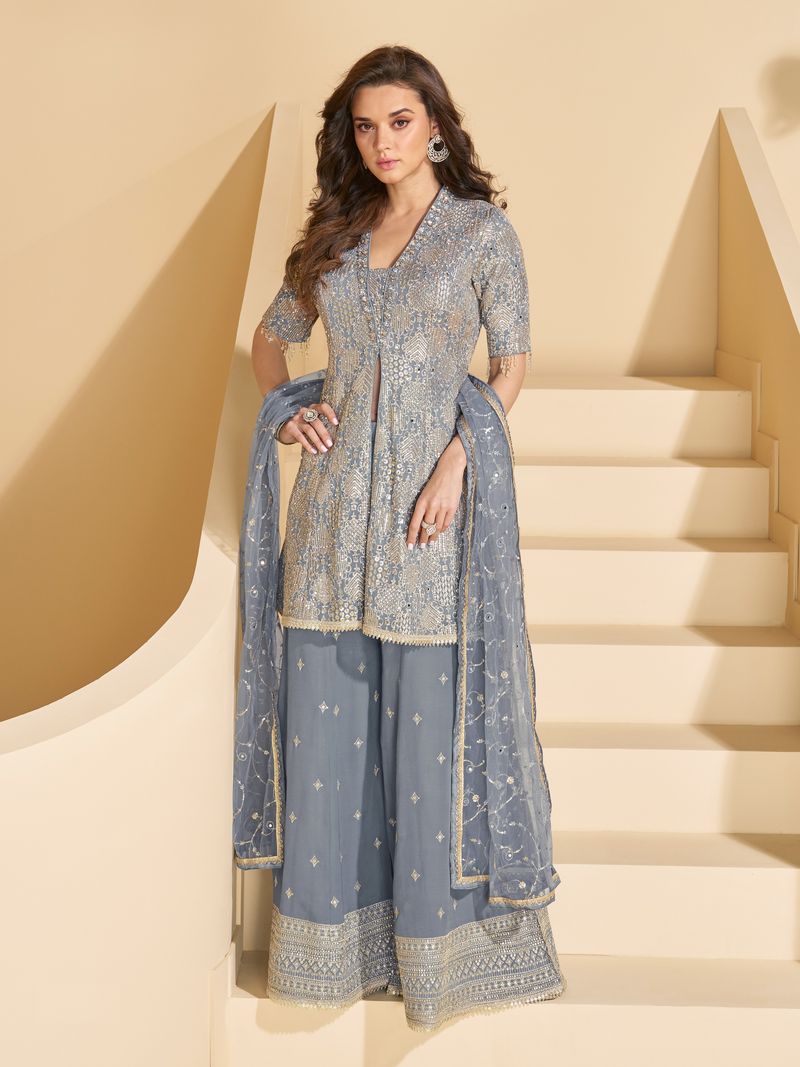 Stylish Suit With Embroidery Work | Ready To Wear