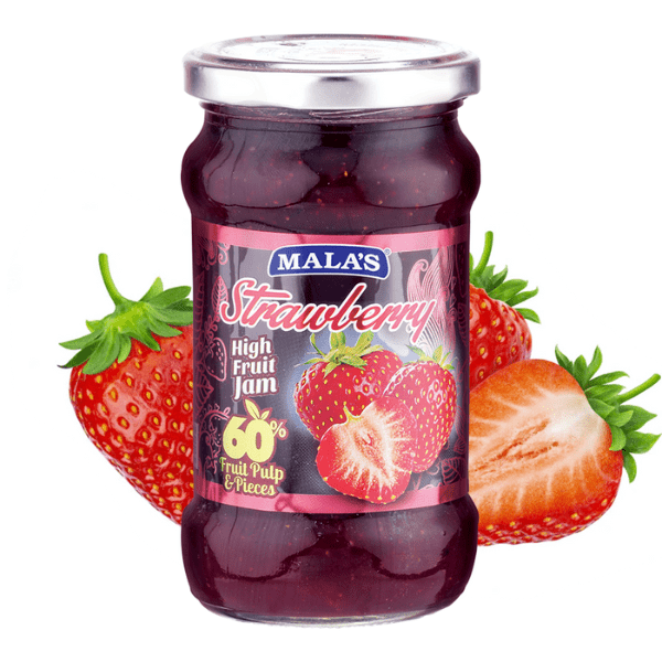 Strawberry High Fruit Jam 350gm Glass Bottle - India shopping