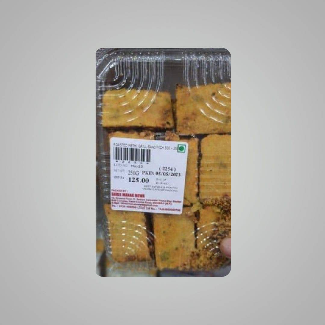 Manak Roasted Methi Grill Sandwich - 250 gms - India shopping
