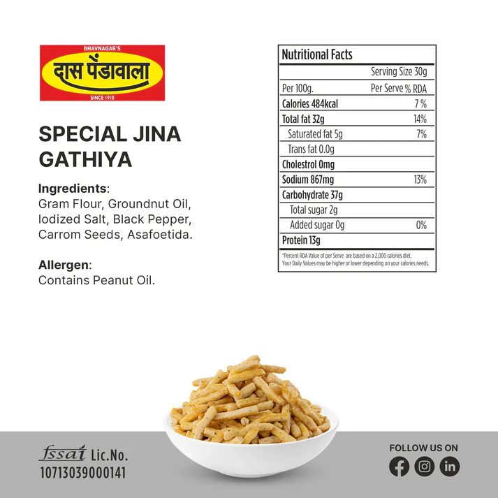 Das Pendawala Mari Nylon Gathiya | 250 gms