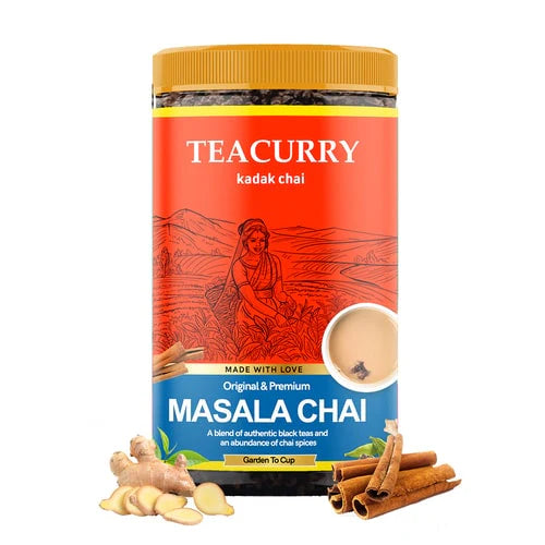 Teacurry Masala Chai - 100% Natural Masala Spcied Tea | With Real Spices - 200 gms