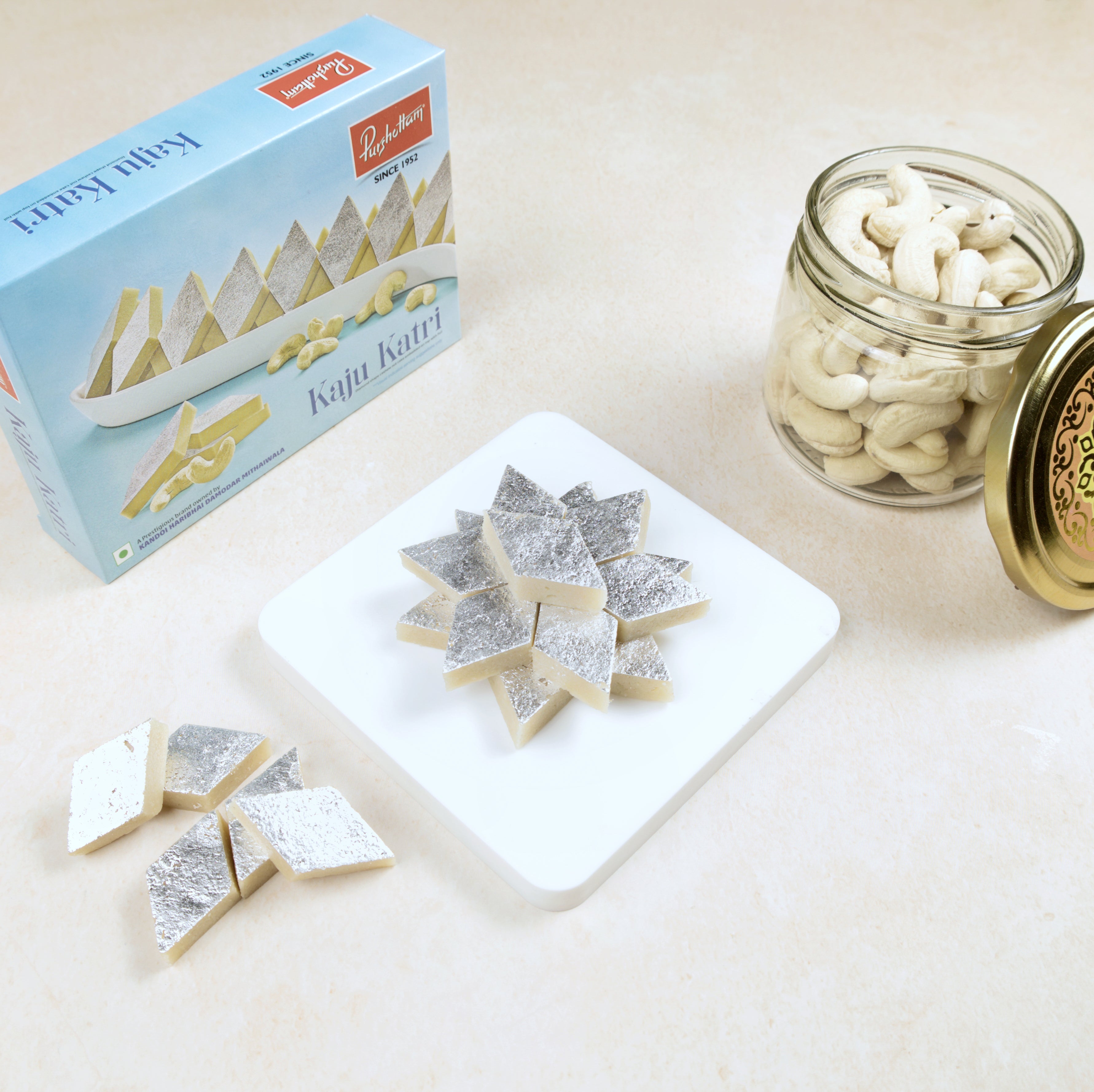 Purshottam Sweets Mini Kaju Katli - 500 gms