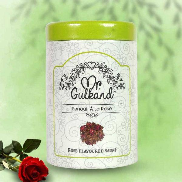 Mr. Gulkand Rose Flavour Fennel Seeds - 100 gms - India shopping