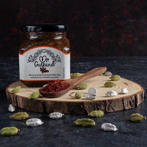 Mr. Gulkand Kesar Elaichi Flavour Gulkand - 300 gms - India shopping