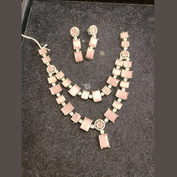 American Diamond Neckless Set With Earring Collection - India shopping