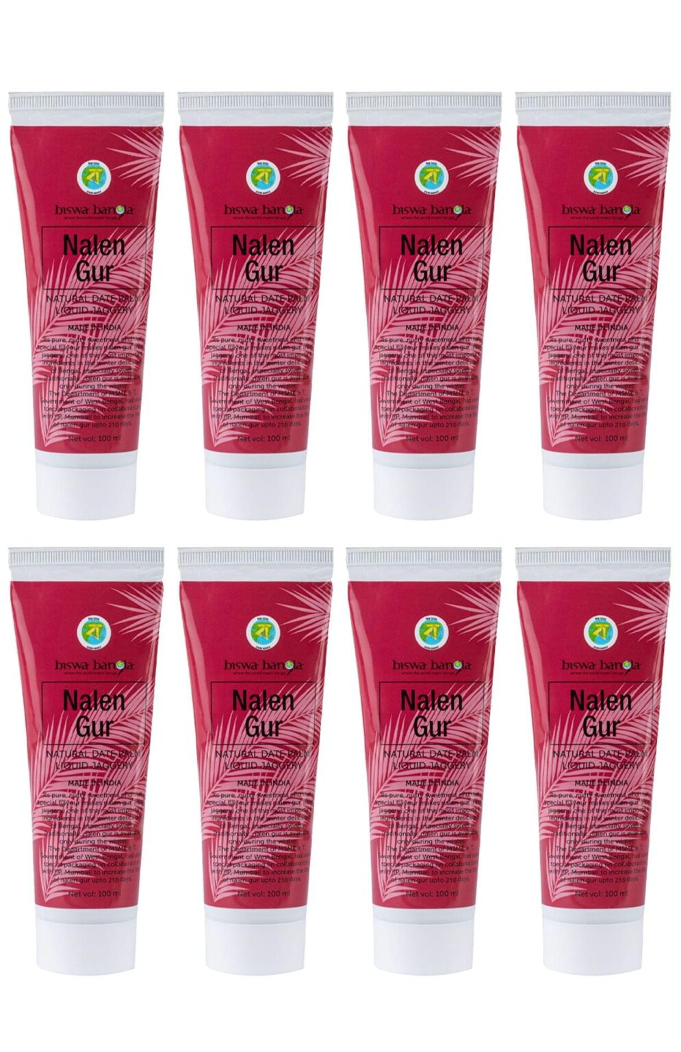 Nalen Gur (Natural Date Palm Jaggery) – Set Of 8 - 100mL Each