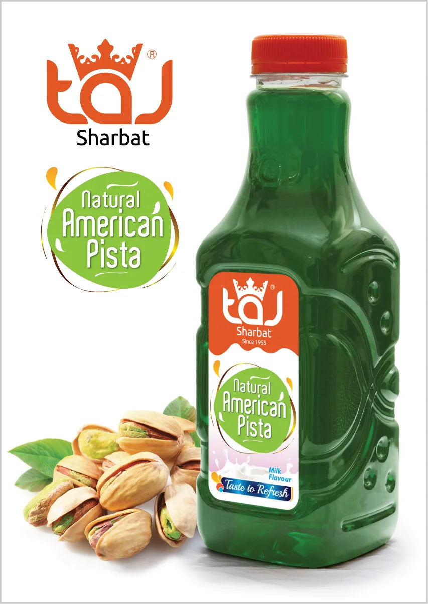 Taj Natural American Pista Sharbat | 750 ml