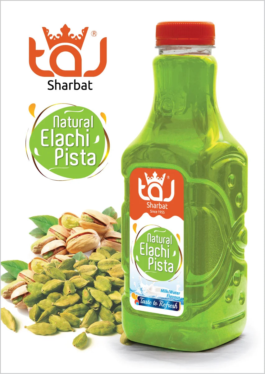 Taj Natural Elaichi Pista Sharbat | 750 ml