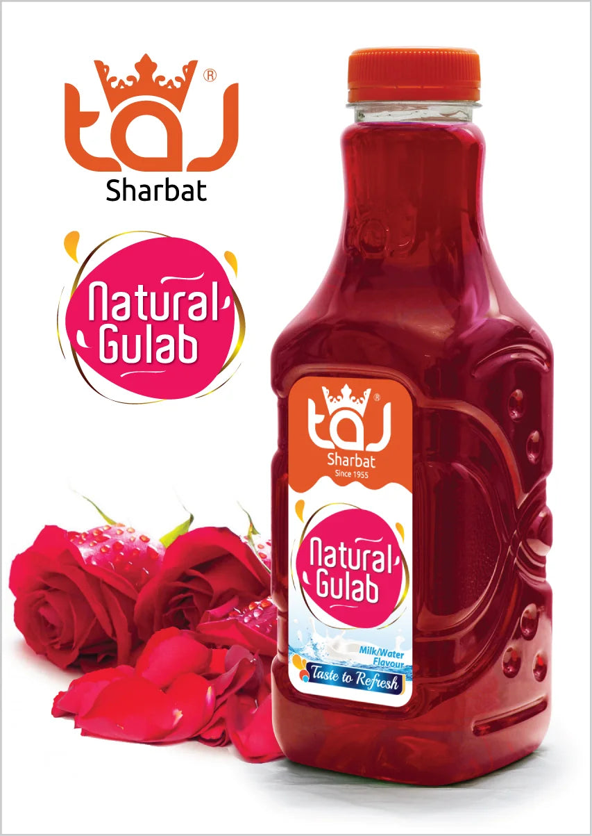 Taj Natural Gulab Sharbat | 750 ml