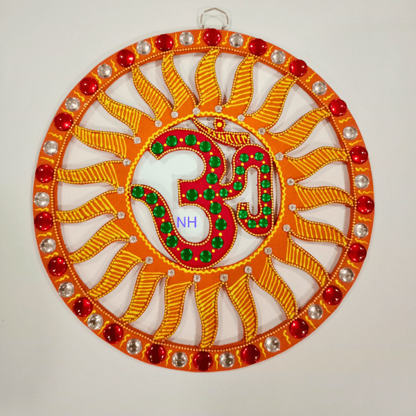 Nilanchal Handicraft Indore Om Wall piece chakra Art - India shopping