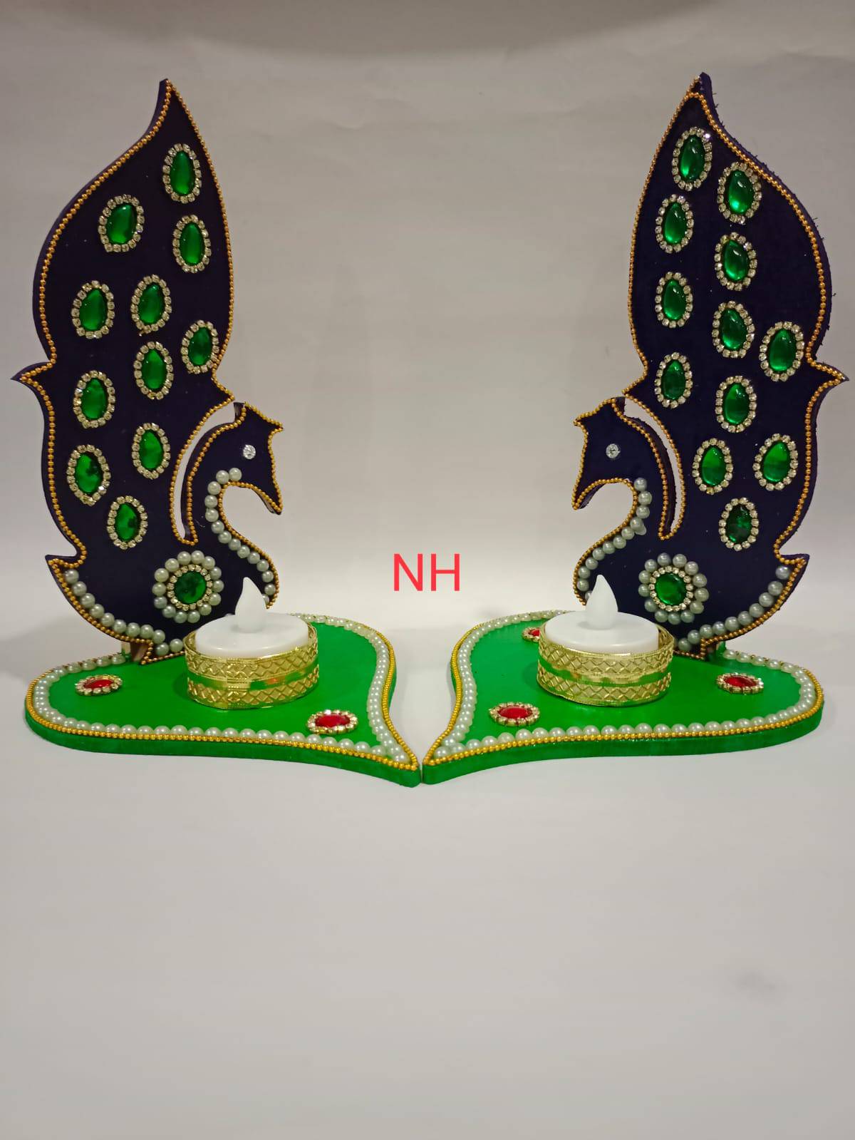 Peacock Side Corner Set Of 2 - India shopping