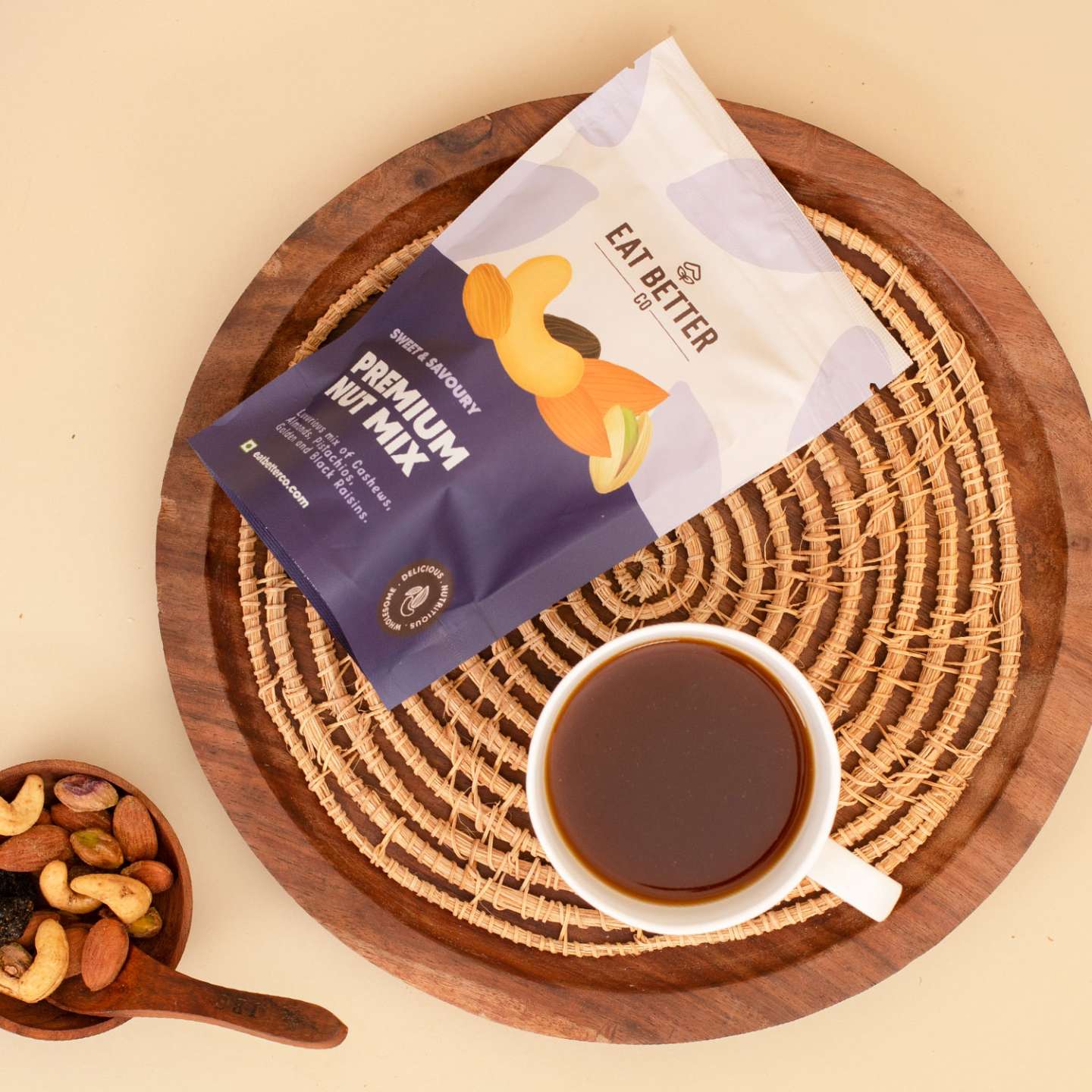 Eat Better Co Premium Nut Mix - Jumbo Nuts & Raisins - Roasted & Spiced - 200 gms