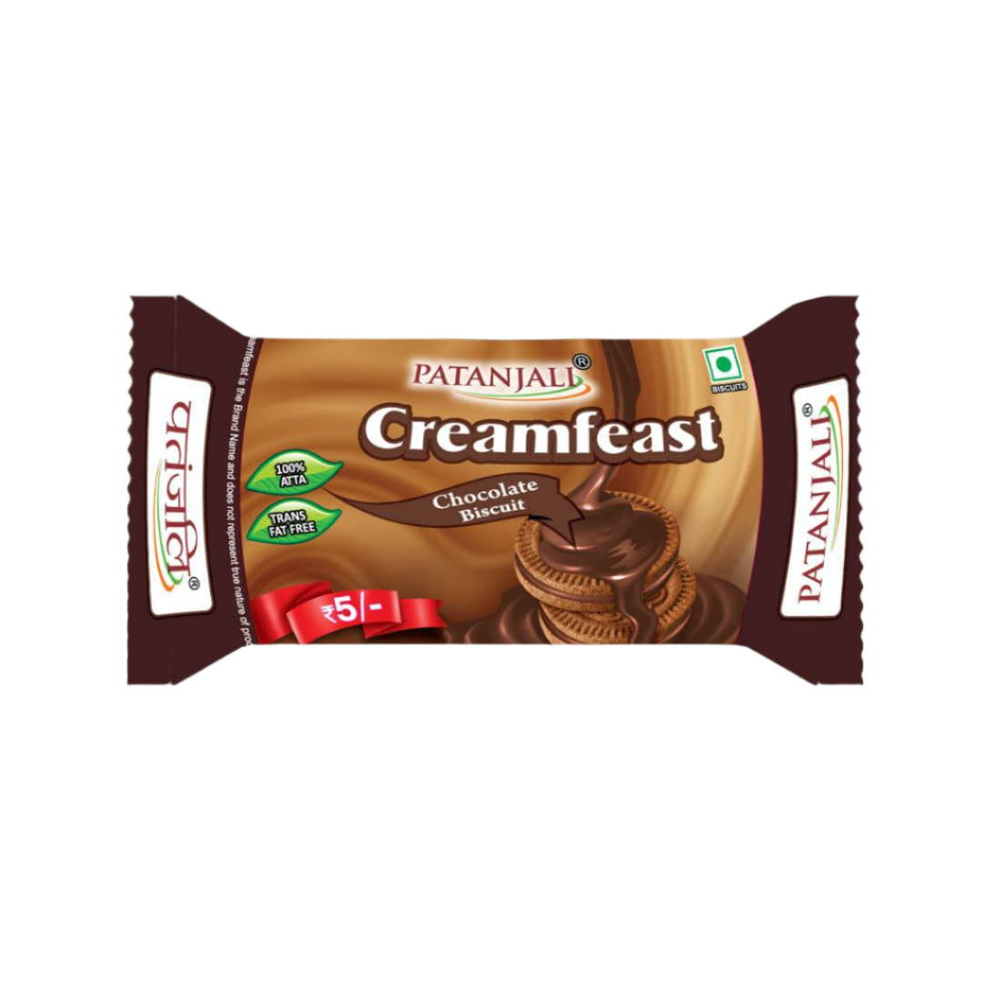 Patanjali Creamfeast Chocolate Biscuit - 35 gms - India shopping