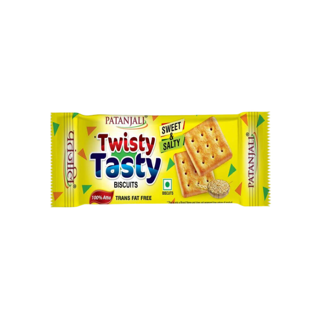 Patanjali Twisty Tasty Biscuits - 35 gms - India shopping