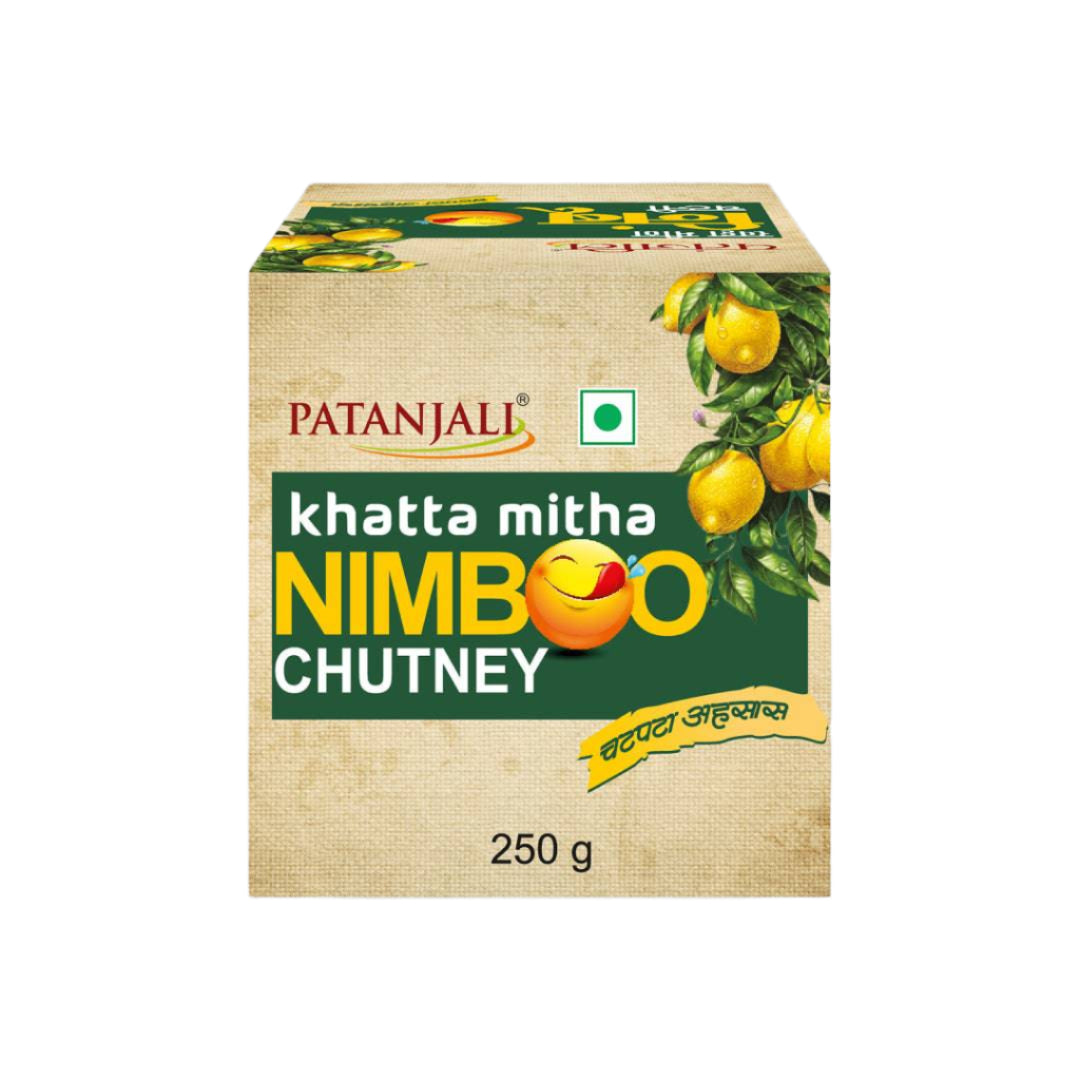 Patanjali Khatta Mitha Nimboo Chutney - 250 gms - India shopping