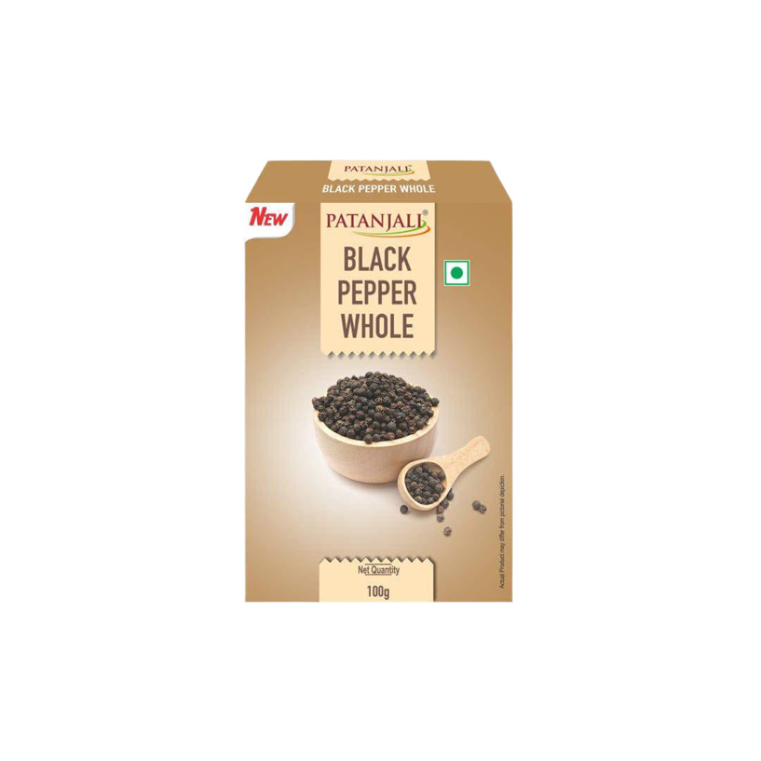 Patanjali Black Pepper Whole - 100 gms - India shopping