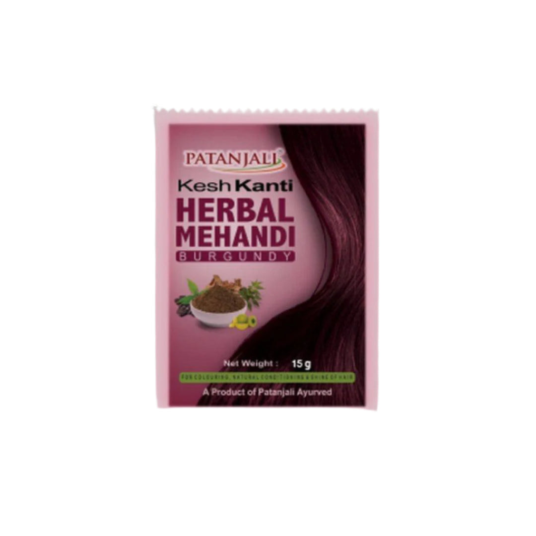 Patanjali Kesh Kanti Herbal Mehandi (Burgundy) - 15 gms - India shopping