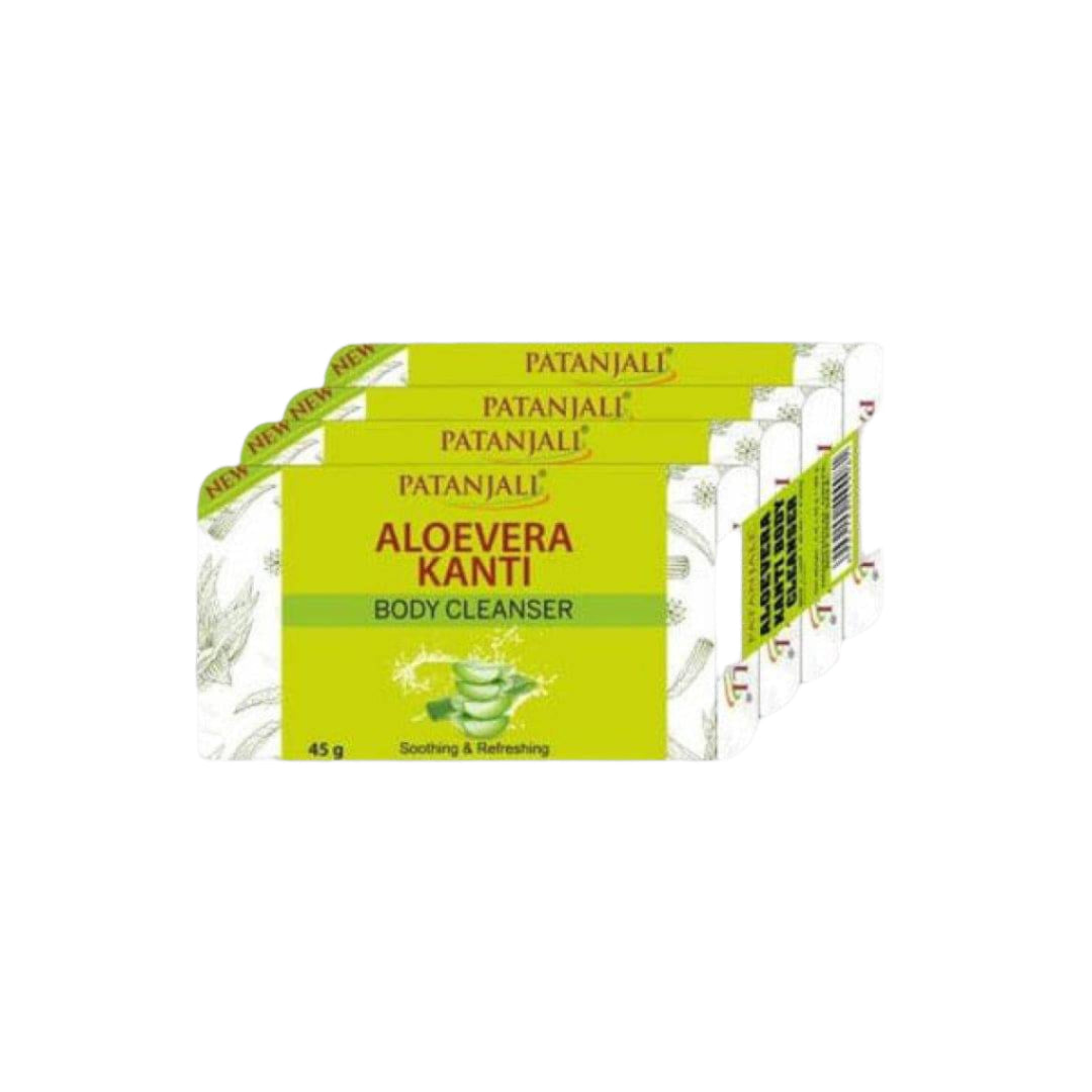 Patanjali Aloevera Kanti Body Cleanser- Pack of 4 - 180 gms - India shopping