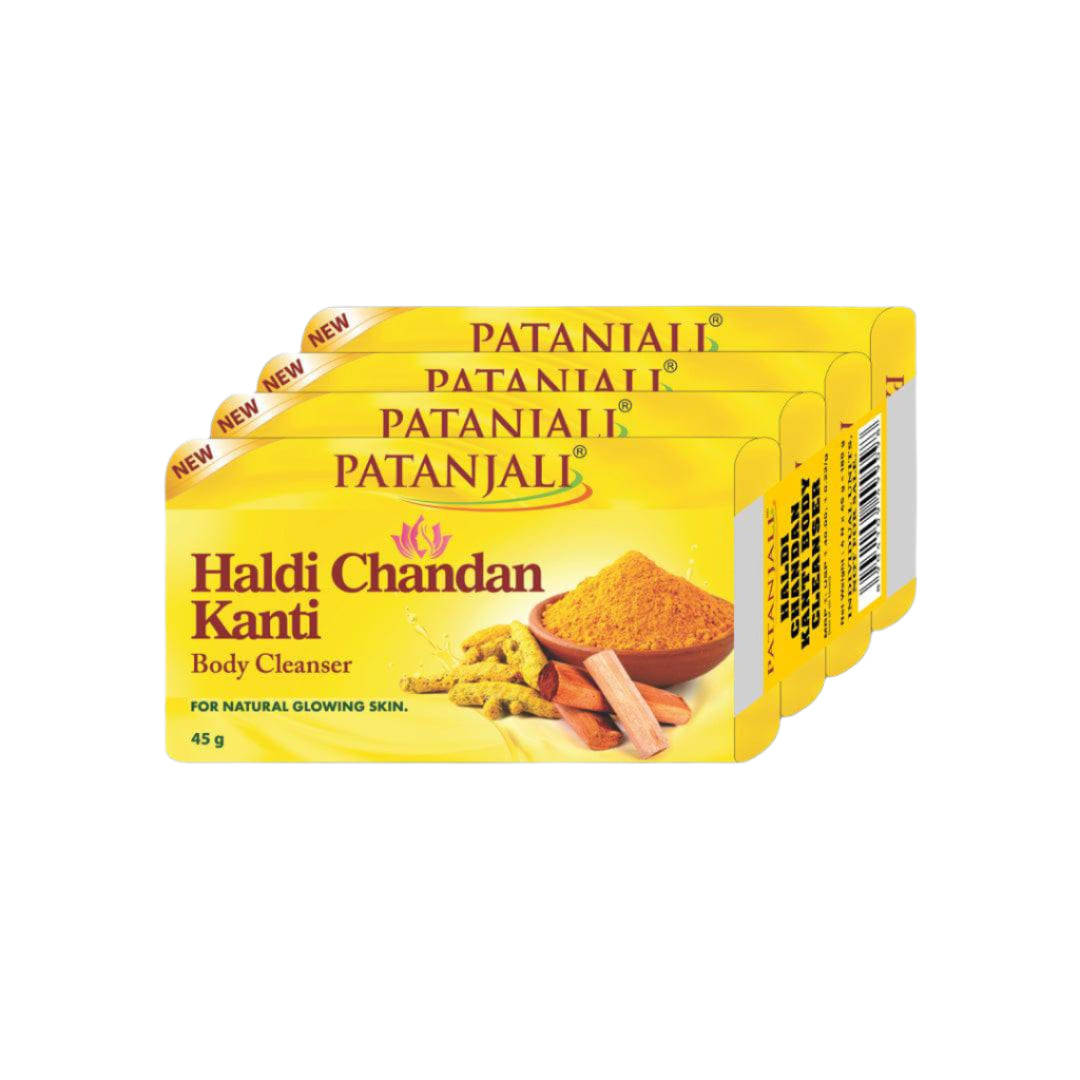 Patanjali Haldi Chandan Kanti Body Cleanser Pack of 4 - 180 gms - India shopping