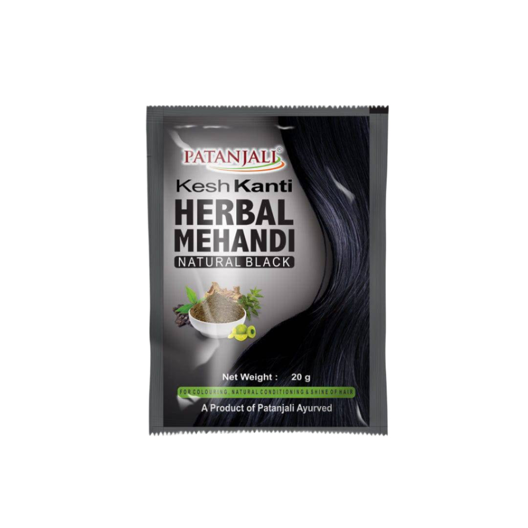 Patanjali Kesh Kanti Herbal Mehandi (Natural Black) - 20 gms - India shopping