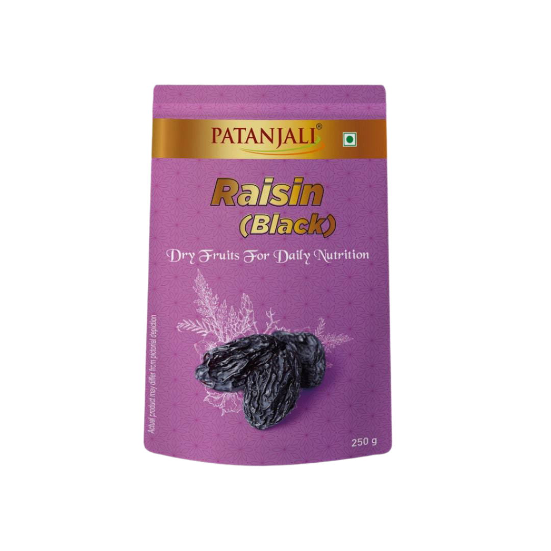 Patanjali Raisins Black (Kishmish Kali) - 250 gms - India shopping
