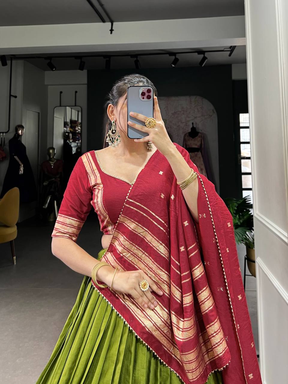 Designer Lehenga Choli With Plain And Zari Weaving Work | Ready To Wear