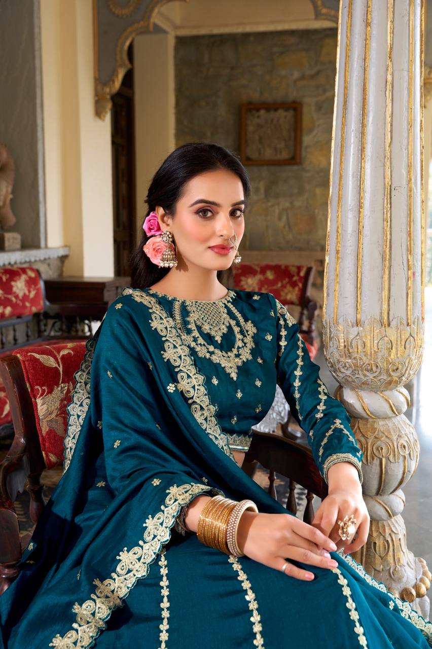 New Lehenga Choli With Thread And Embroidery Work | Ready To Wear