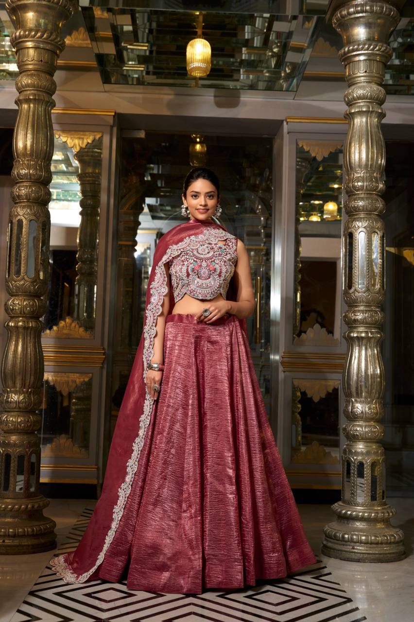 Beautiful Lehenga Choli With Plain Work | Ready To Wear