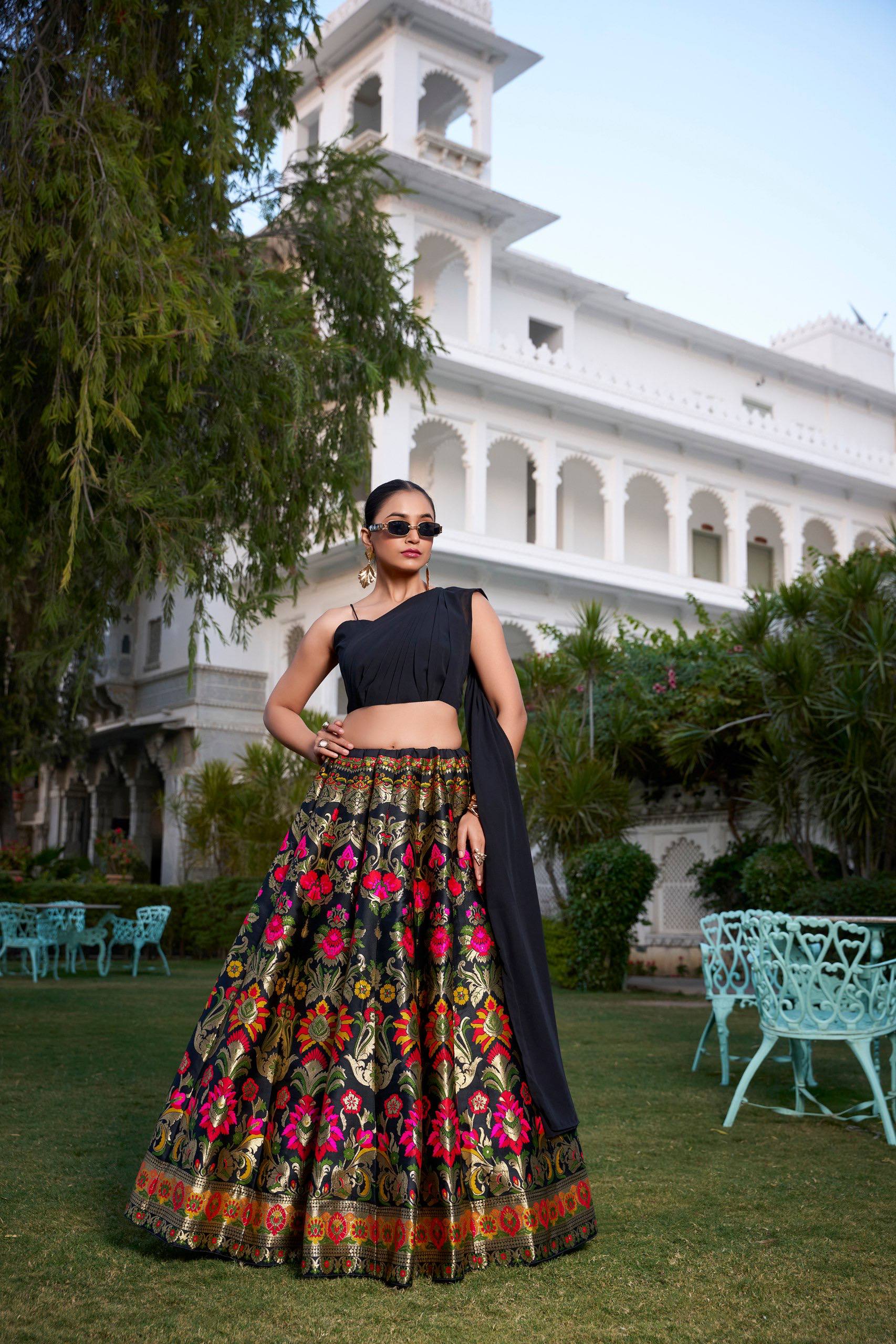 Traditional Lehenga Choli With Zari Weaving Work | Ready To Wear