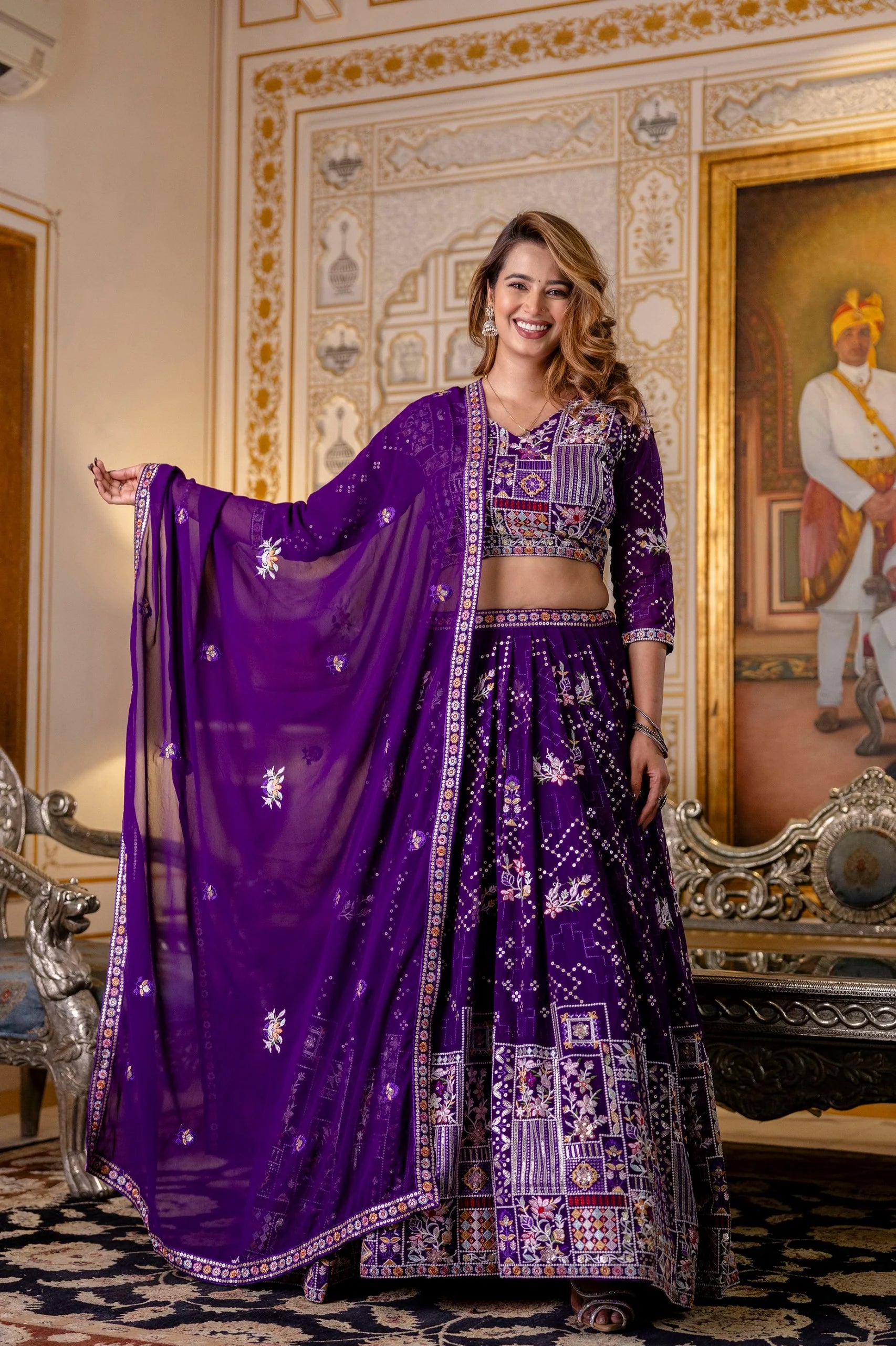 New Lehenga Choli With Thread Sequins And Embroidery Work | Ready To Wear