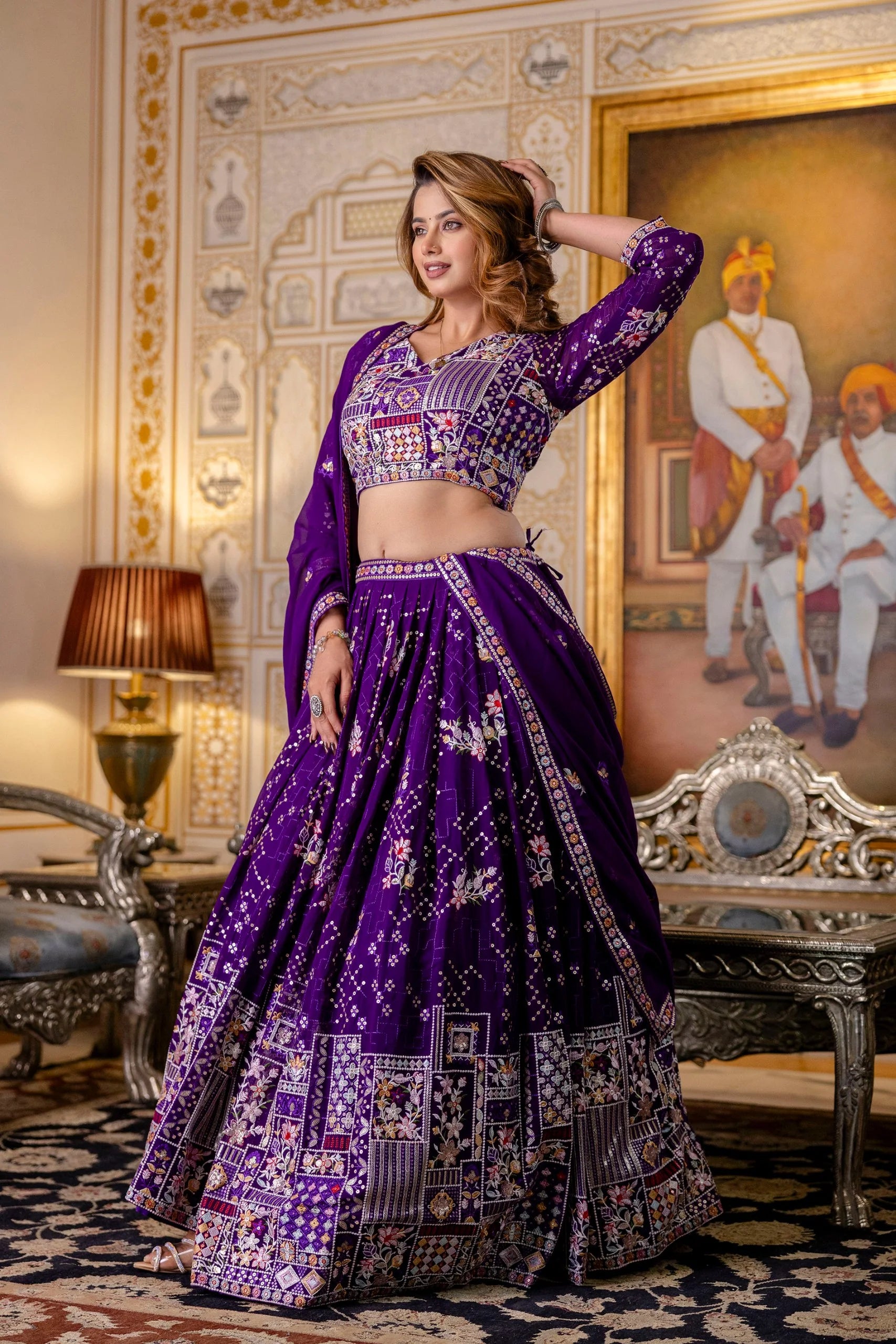 New Lehenga Choli With Thread Sequins And Embroidery Work | Ready To Wear