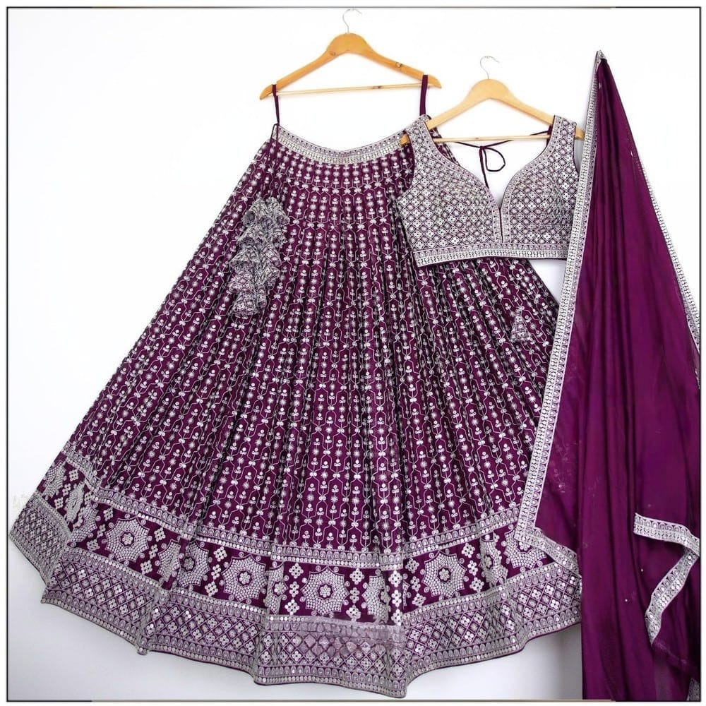 New Lehenga Choli With Embroidery Sequence Work | Ready To Wear