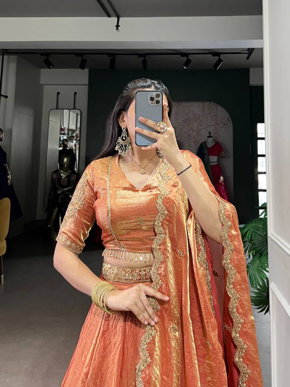 New Lehenga Choli With Sequins Thread Embroidery Work | Ready To Wear