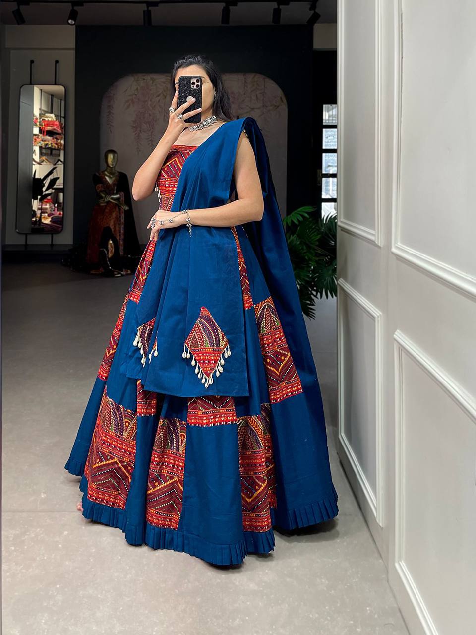 Designer Lehenga Choli With Plain, Printed And Foil Work| Ready To Wear