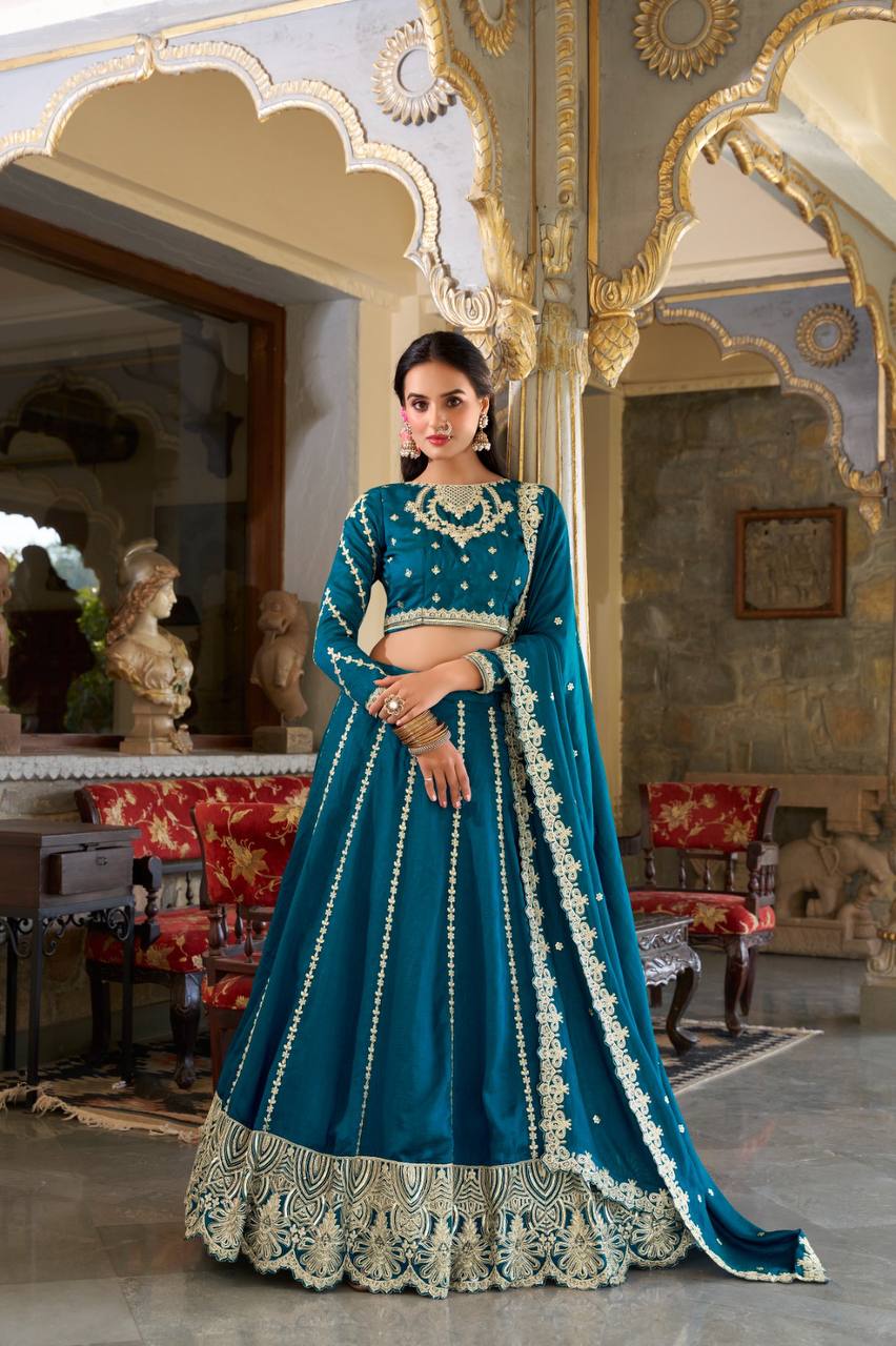 New Lehenga Choli With Thread And Embroidery Work | Ready To Wear