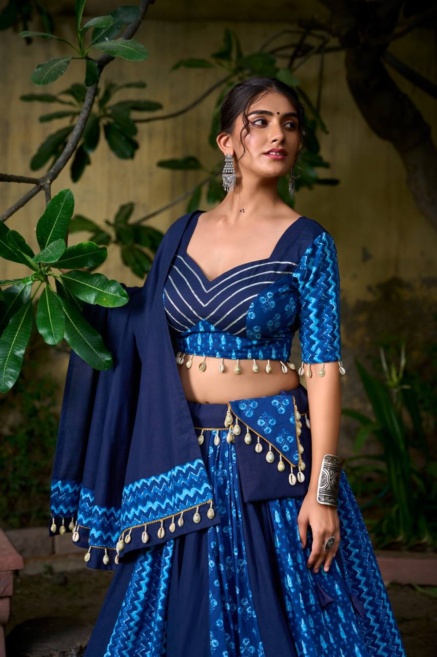 Plain And Printed With Cowrie (Kodi) Lace Touch Up - India shopping