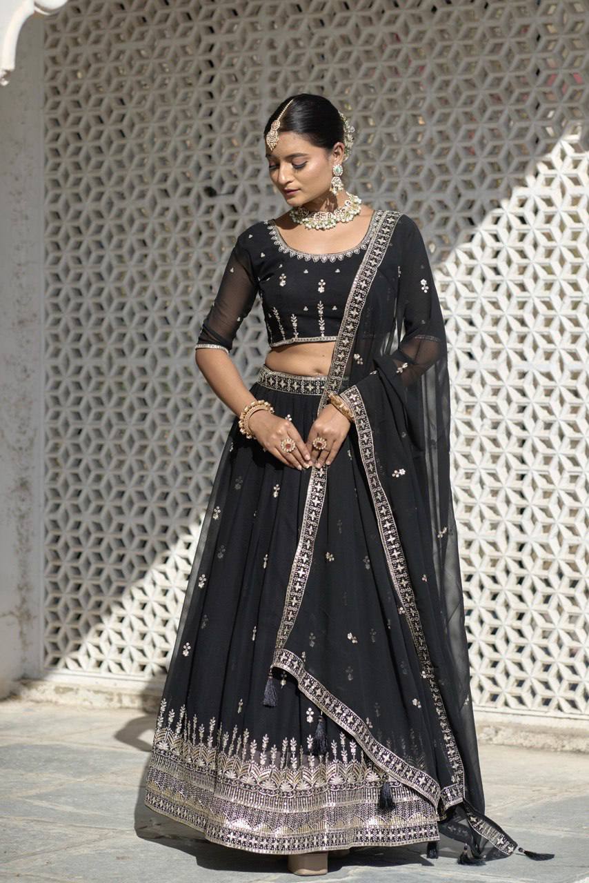 Traditional Embroidery Lehenga Choli With Sequence Work | Ready To Wear