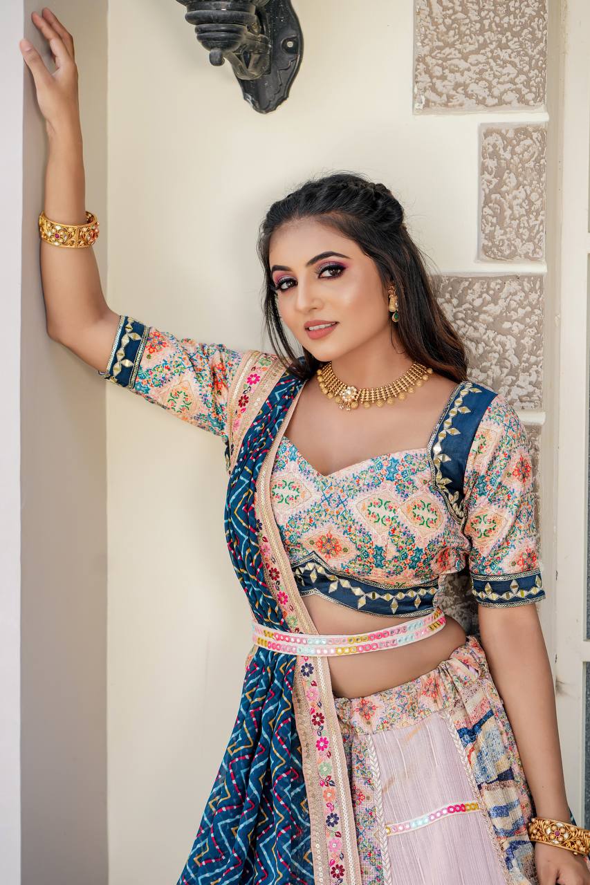 Heavy Mulberry Fabric With Embroidery Sequence Work Lehenga Choli | Ready To Wear