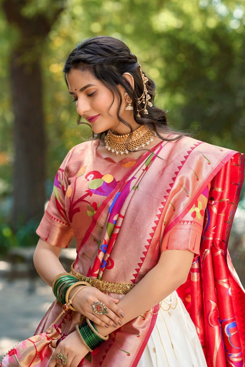 New Jacquard Silk Lehenga Choli With Weaving Zari Work | Read To Wear
