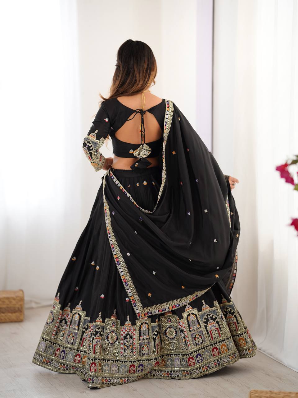 Natural Crep Silk Lehenga Choli With Thread And Sequnce Work | Ready To Wear